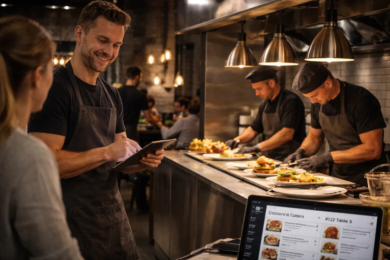 Restaurant operations supported by a digital ordering workflow