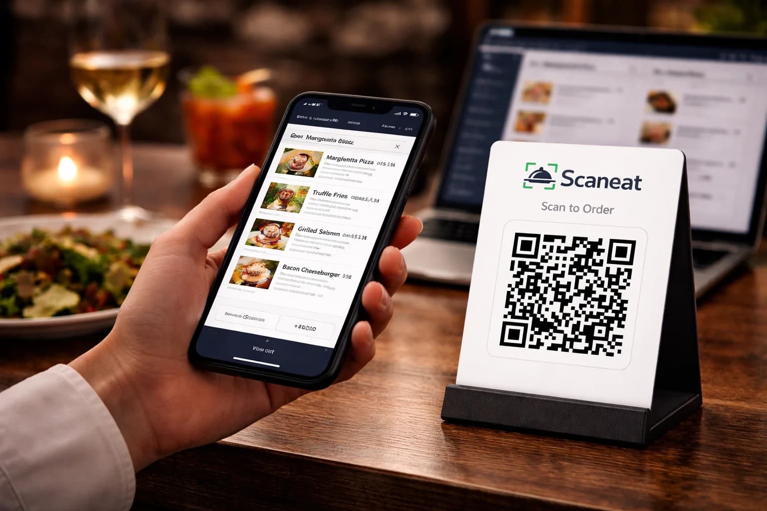 ScanEat product interface for digital menus and ordering